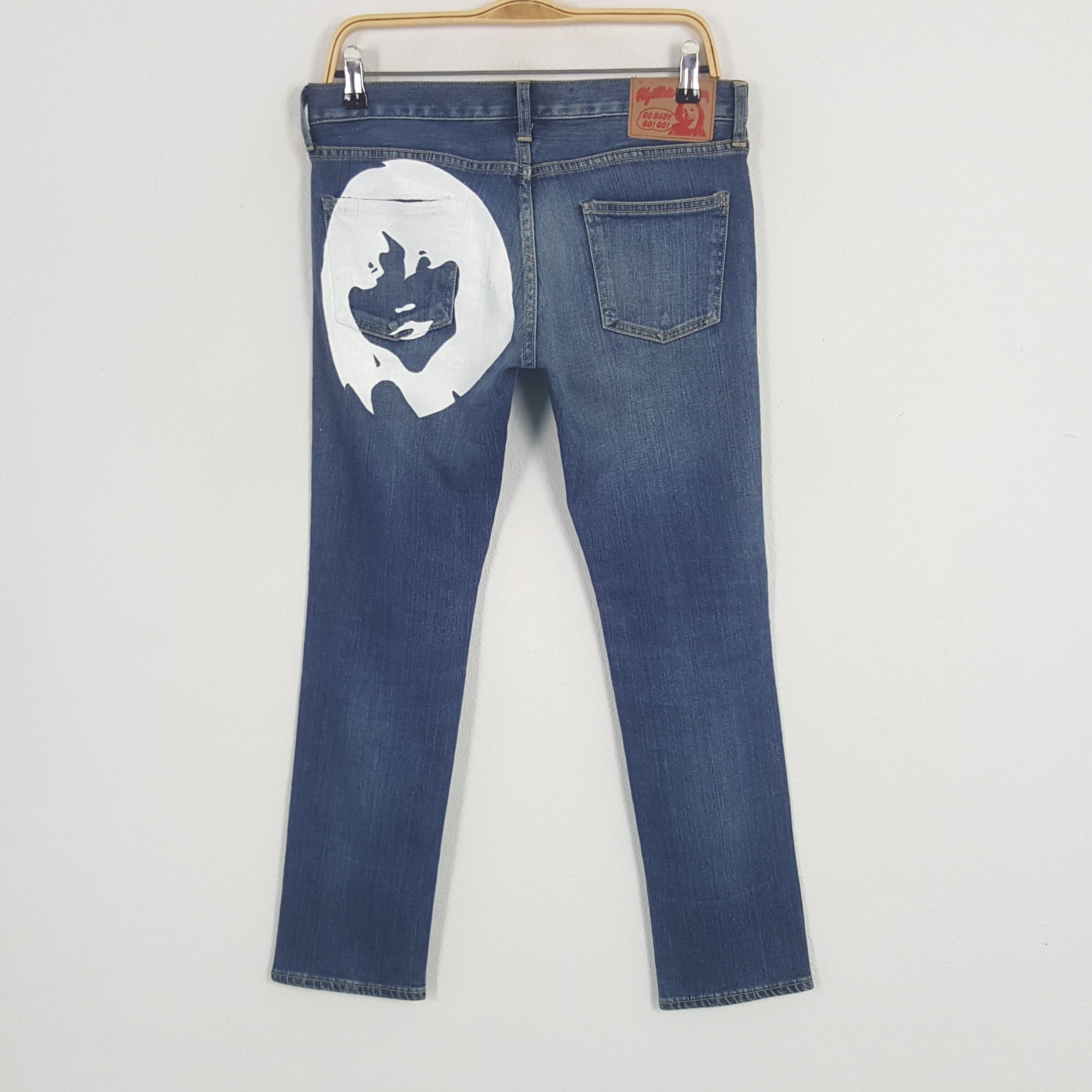 Hysteric Glamour × Japanese Brand × Vintage Vintage Hysteric Glamour Custom Art Uniform Jeans Size US 31 - 1 Thumbnail