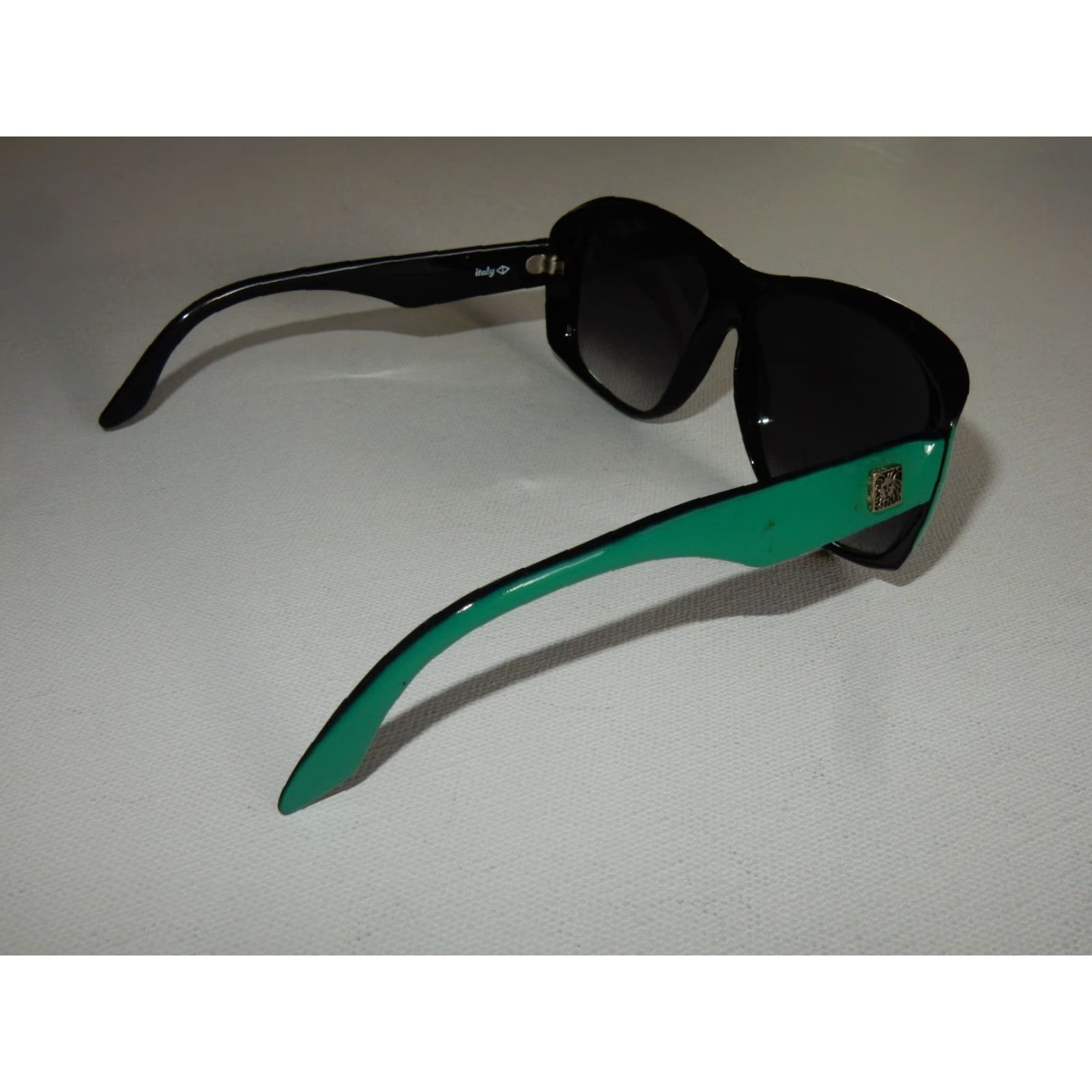 Anne Klein VINTAGE Anne Klein Sunglasses Riviera Green & Black Women's Italian Fashion Size ONE SIZE - 3 Thumbnail