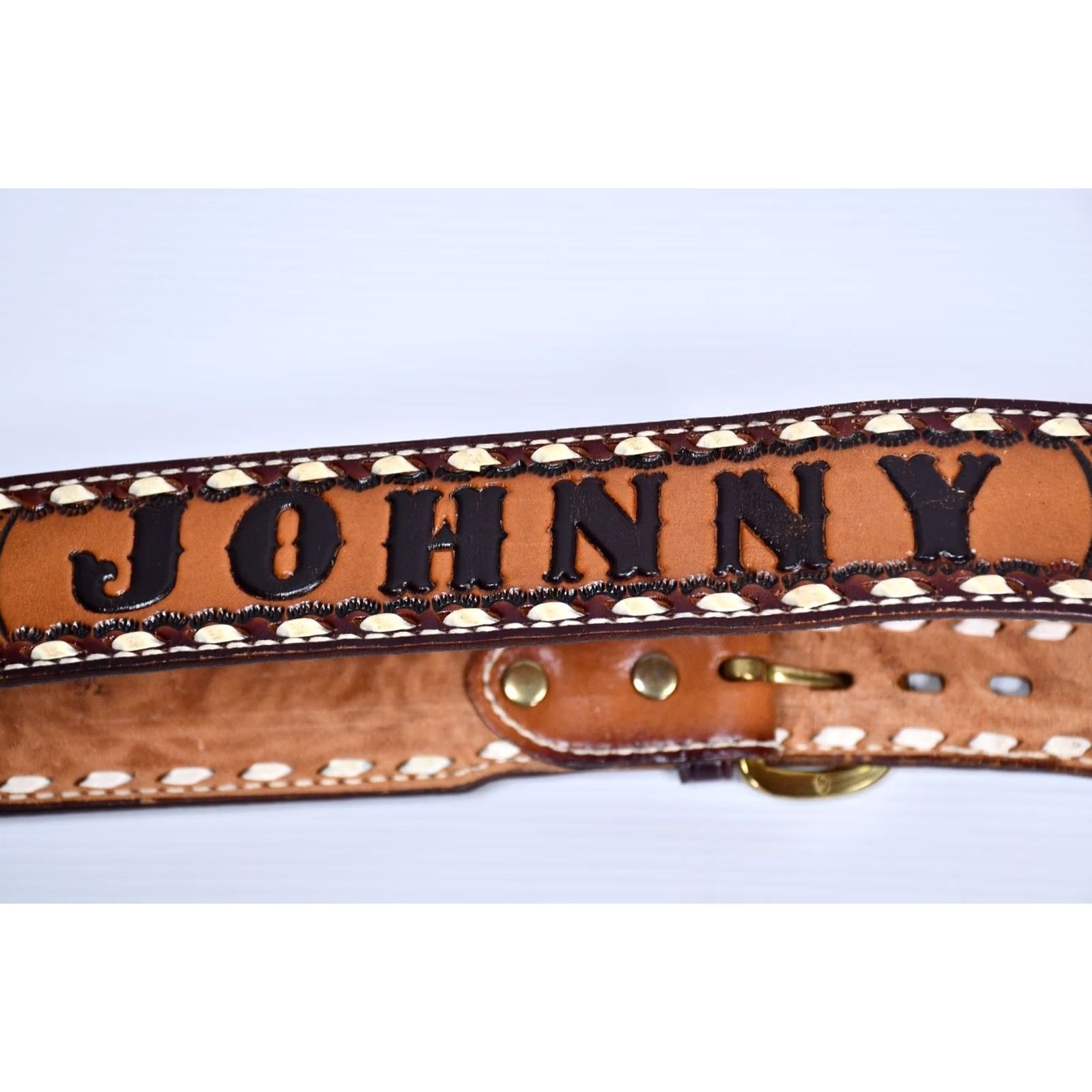 Vintage Brazos Joe Belts Belt Mens Leather Floral 36 Brown Modern Vintage? (removed ambiguous) Size 36 - 4 Thumbnail