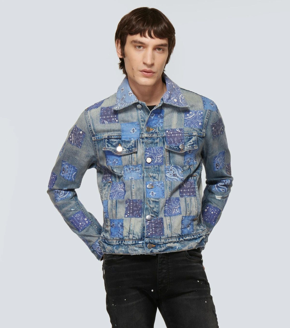 Amiri o1y0525 Denim Jacket in Multicolor Size US M / EU 48-50 / 2 - 3 Thumbnail