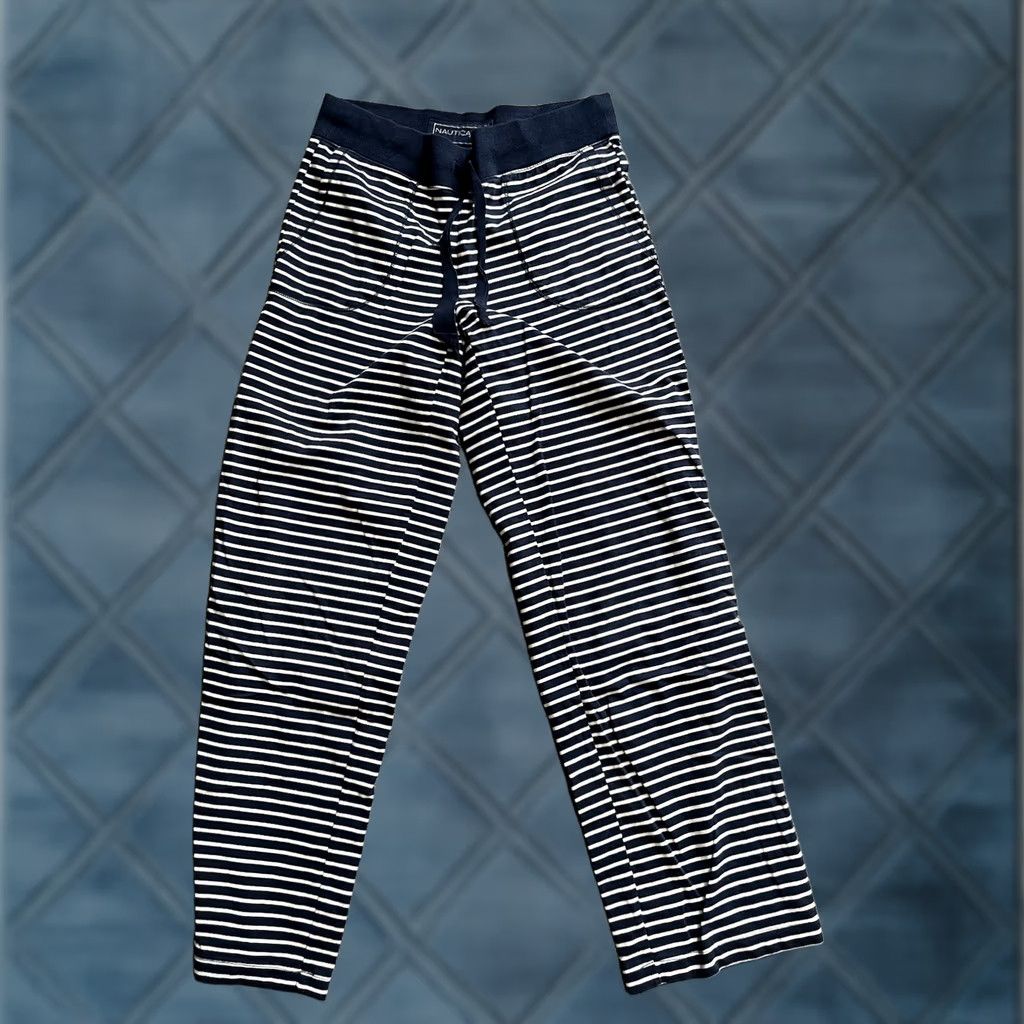 Nautica Nautica Ladies Lounge Sleep Pant XS Navy Blue Striped Socks? Size 26" / US 2 / IT 38 - 1 Thumbnail