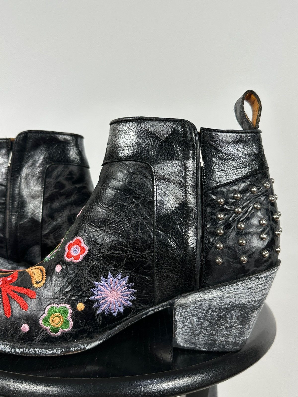 Old Gringo Mexicana Old Gringo Leather Cowboy Floral Ankle Boots Size US 9.5 / IT 39.5 - 20 Thumbnail