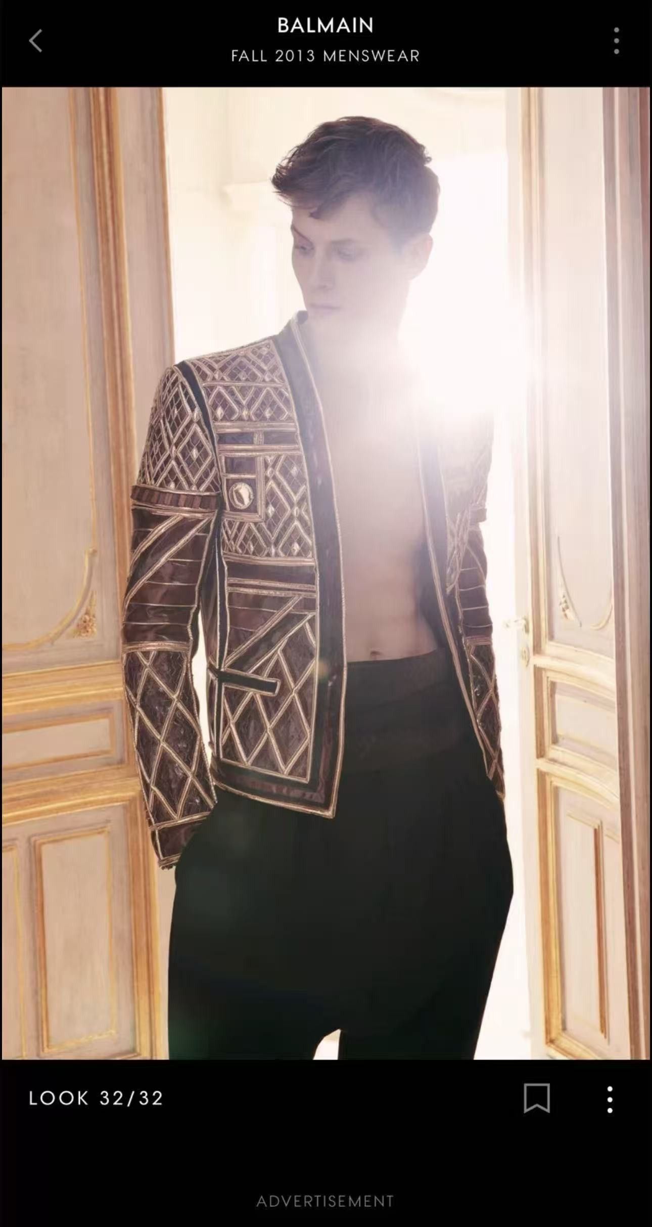 Balmain Balmain 13FW Court-Style Embroidered Jacket Size US M / EU 48-50 / 2 - 5 Thumbnail