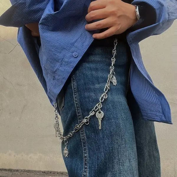 Other Metal Pants Chain – Y2K Punk Waist Hanging Accessory Size ONE SIZE - 4 Thumbnail