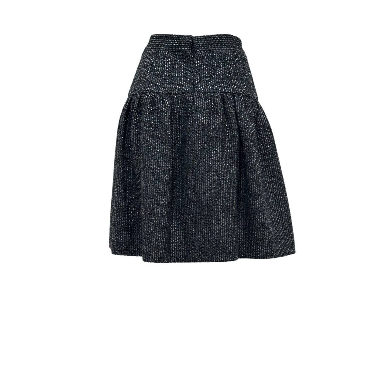 Chanel CHANEL 2014 Black Tweed Mid-Length Skirt - Size 36FR Size 26" / US 2 / IT 38 - 2 Thumbnail