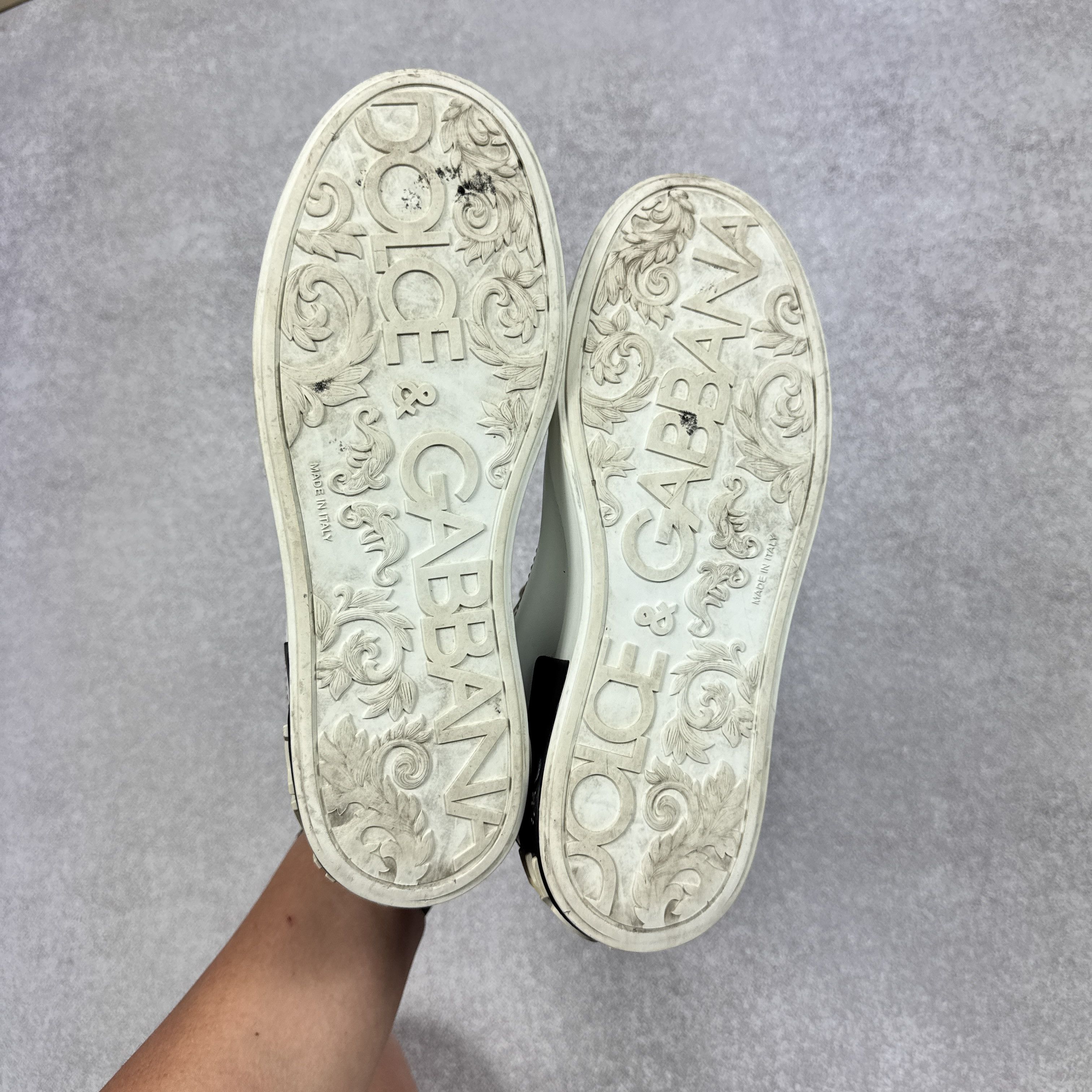 Dolce & Gabbana Women`s Dolce & Gabbana 1587 Leather Sneakers Size 38 / 24cm Size US 7 / IT 37 - 9 Thumbnail