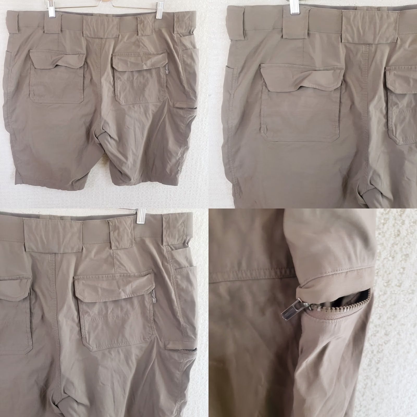 Vintage Duluth Trading Cargo Shorts Mens 46 Flex Dry On The Fly Taupe 9" Size US 30 / EU 46 - 8 Thumbnail