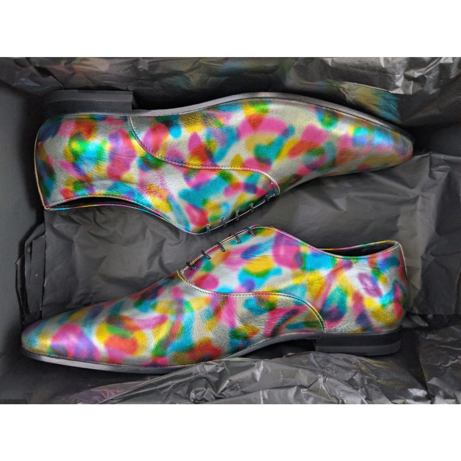 Saint Laurent Paris o1rshd1 Q:2 / Paint Oxford Derby Shoe boots in Multicolor Size US 10 / EU 43 - 14 Thumbnail
