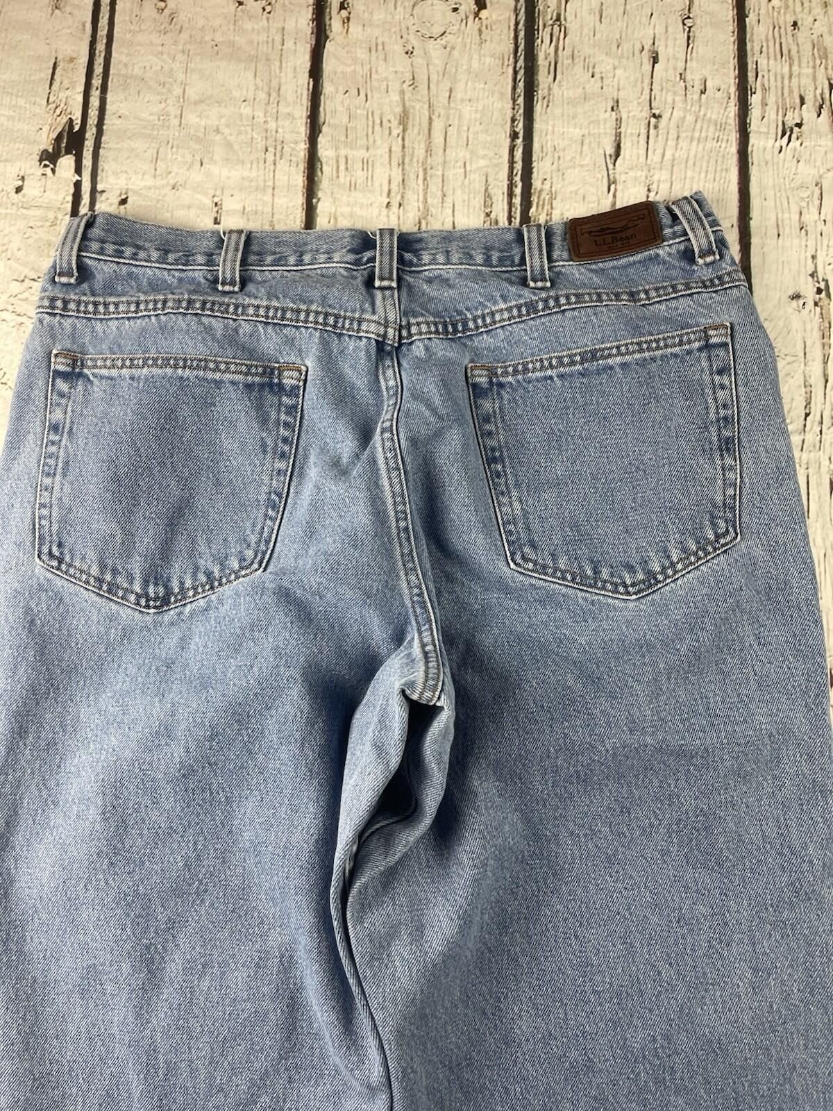 L.L. Bean L.L. Bean Jeans Relaxed Fit Men's Size 37x29 Blue Denim 90s Size US 37 - 4 Thumbnail