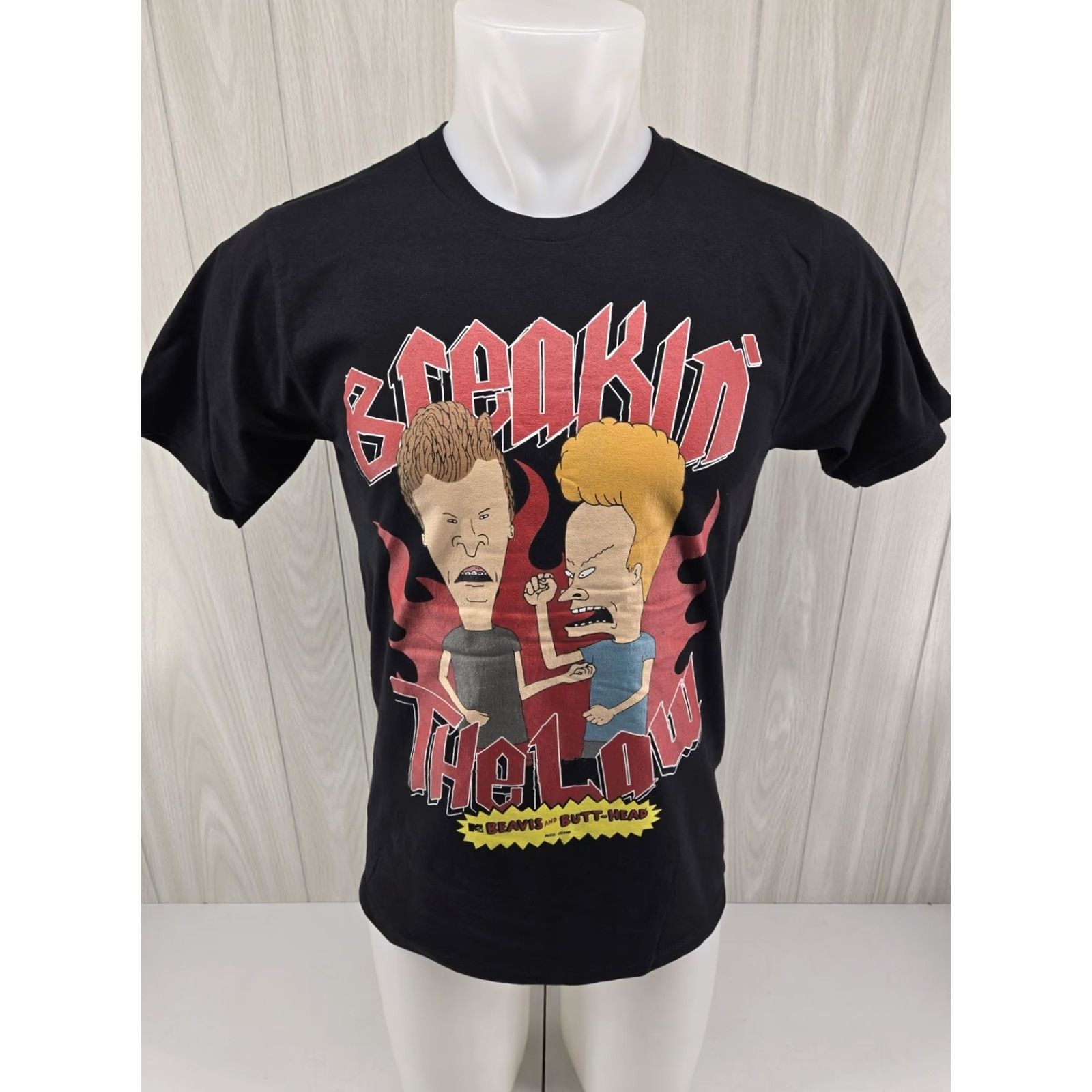 Vintage Beavis and Butthead Breaking The Law 2022 Black T-shirt Size SMALL Size US S / EU 44-46 / 1 - 2 Thumbnail