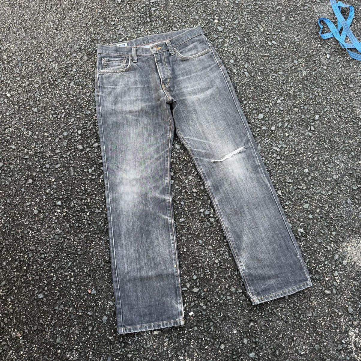 Edwin W33 VINTAGE EDWIN DENIM RIPPEP BLACK JEANS PANTS Size US 33 - 3 Thumbnail