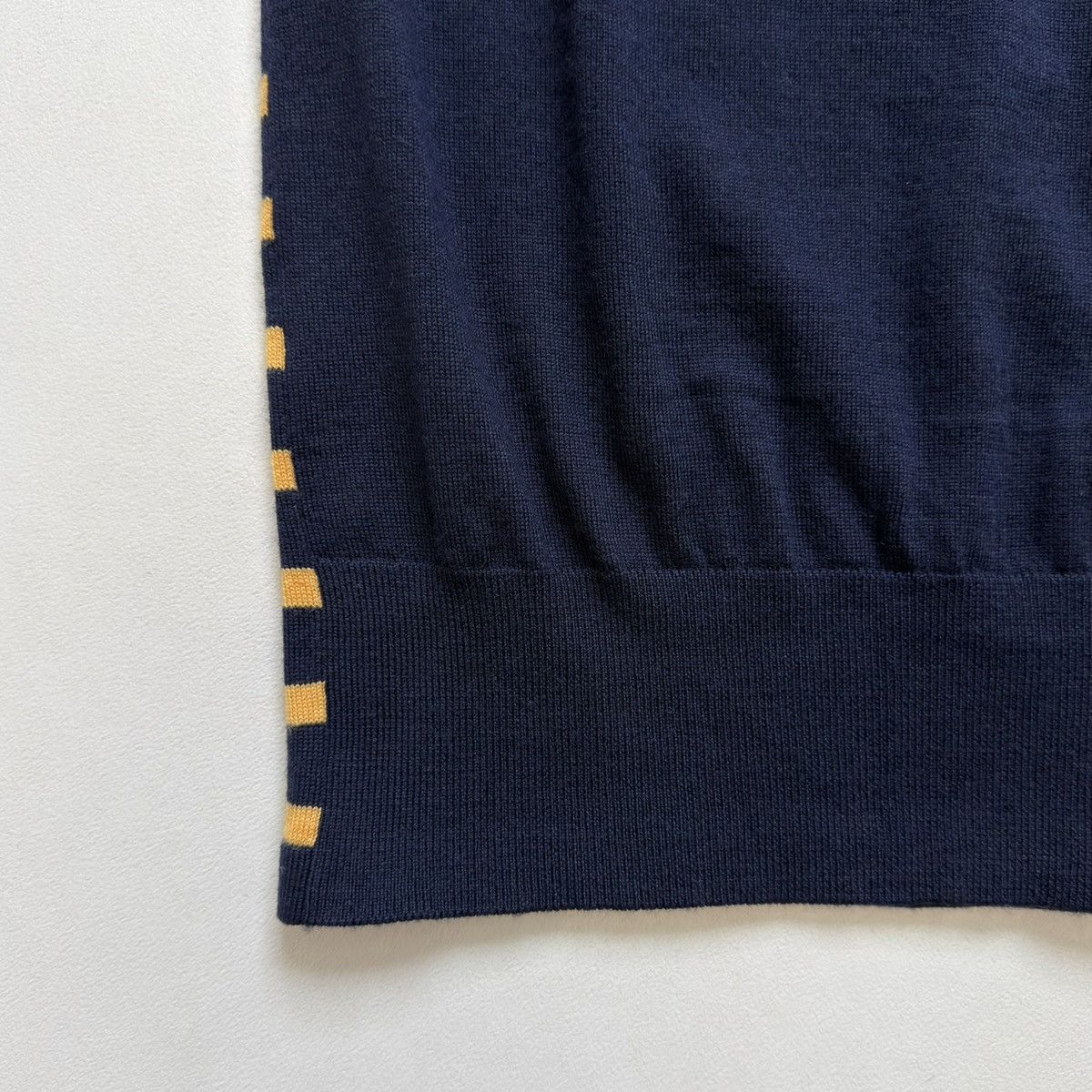 Wales Bonner ‘Kamau’ Blue/Yellow Striped Wool Cardigan Size US M / EU 48-50 / 2 - 16 Thumbnail
