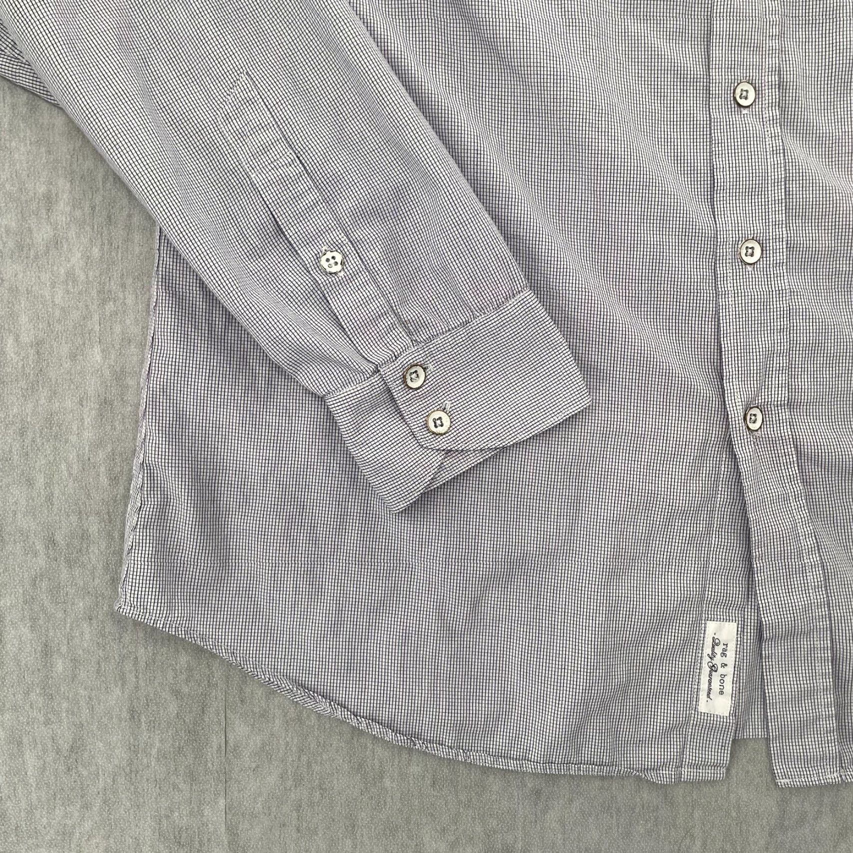 Rag & Bone VINTAGE Rag & Bone Shirt Men XL Long Sleeve Check Cotton Casual Designer USA Size US XL / EU 56 / 4 - 4 Thumbnail