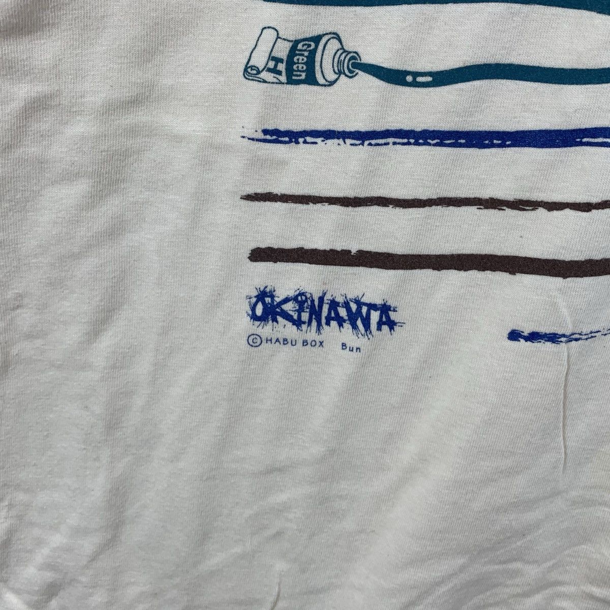 Vintage Vintage HABU BOX JAPAN Souvenir Crayon Illustration Tee Size 3XL / US 20-22 - 7 Thumbnail