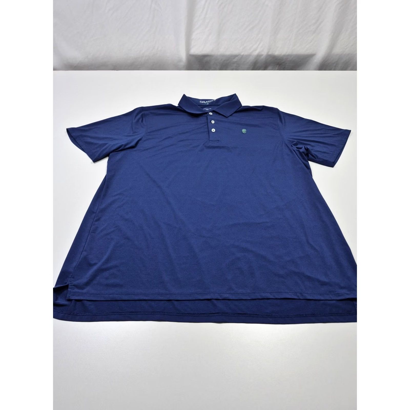 Vintage Draddy Sport Polo Shirt Mens XL Blue Golf Stretch Short Sleeve Piping Rock Club Embroidered Logo USA Size US XL / EU 56 / 4 - 2 Thumbnail
