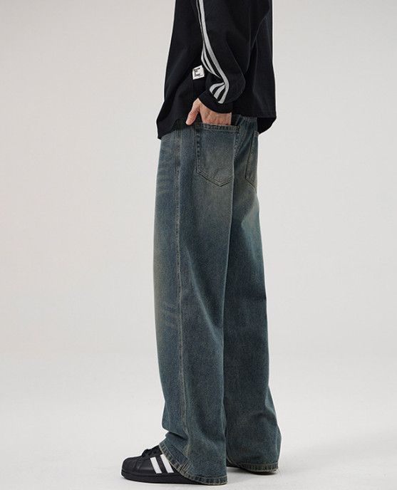 Japanese Brand American retro distressed washed straight leg jeans Size US 32 / EU 48 - 5 Thumbnail