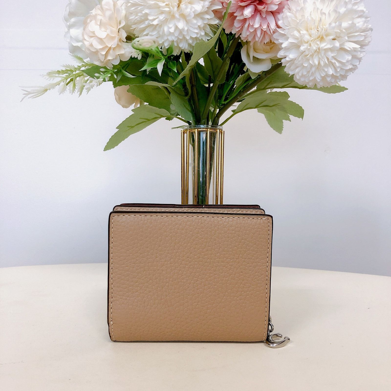 Coach Coach CM216 Snap Wallet With Coach Heritage IN Taupe Size ONE SIZE - 2 Thumbnail