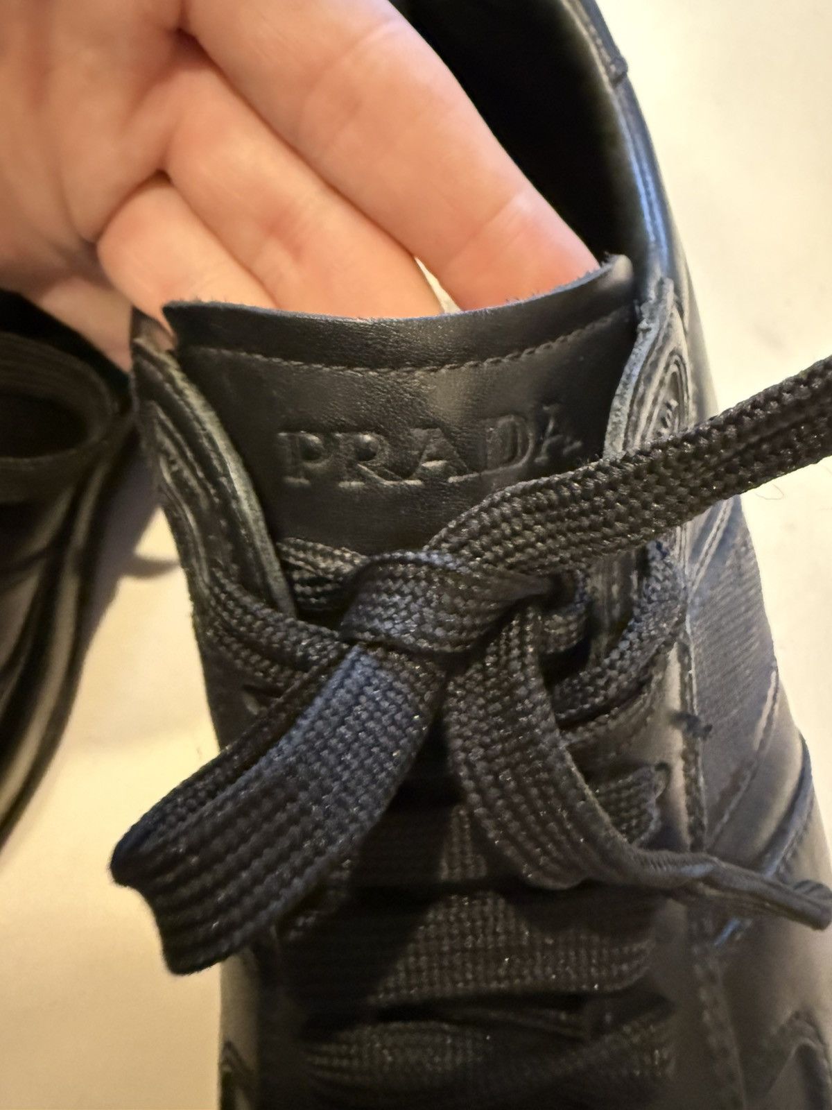 Prada 🔥 Prada Leather Low Top Sneakers Size US 7 / EU 40 - 7 Thumbnail
