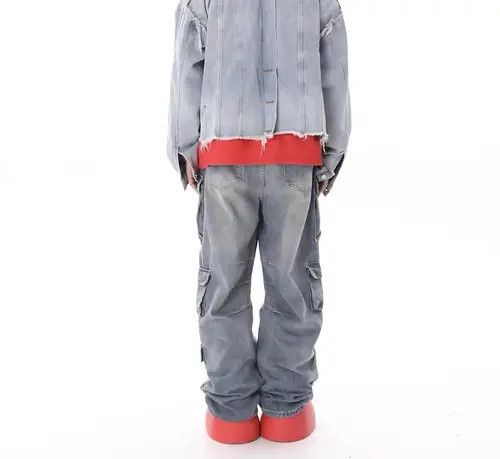 VIBE Vintage washed multi-pocket cargo jeans Size US 32 / EU 48 - 8 Thumbnail