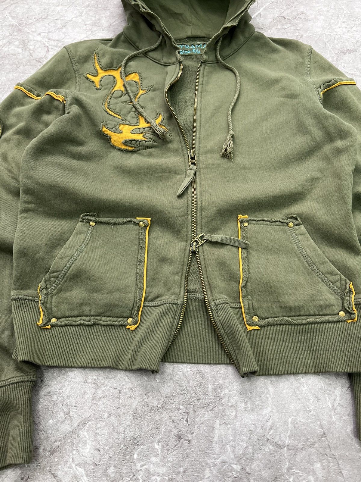 Affliction × If Six Was Nine Vintage Y2K Affliction Hoodie Skull Grunge Cybergoth Biker Size S / US 4 / IT 40 - 7 Thumbnail