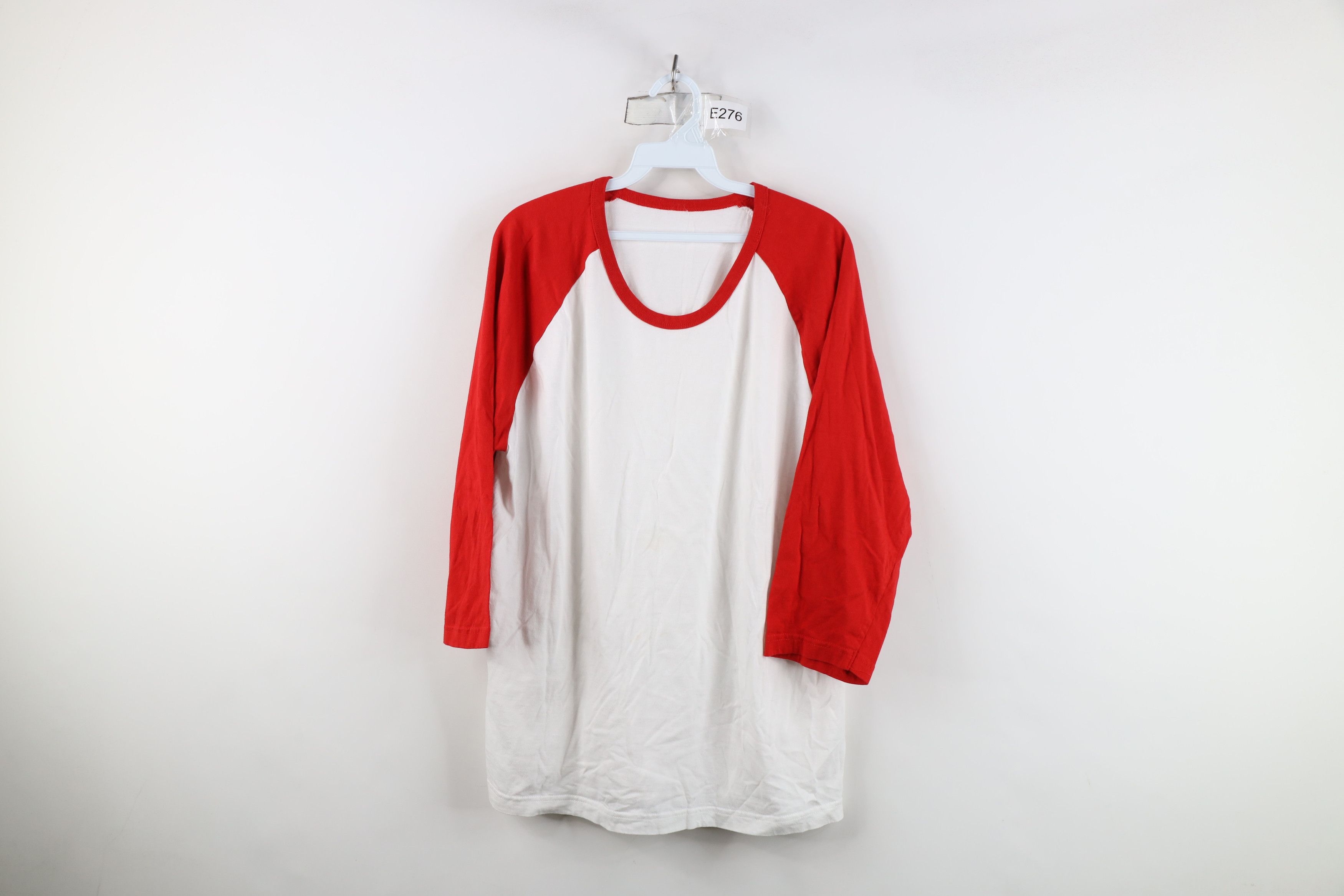 Vintage Vintage 90s Streetwear 3/4 Sleeve Raglan T-Shirt Red White Size US L / EU 52-54 / 3 - 1 Thumbnail
