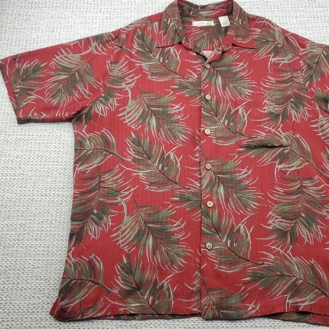 ALOHAS Caribbean Hawaiian Shirt Mens L Button-Up Short Sleeve Floral Aloha Shirt Size US L / EU 52-54 / 3 - 3 Thumbnail