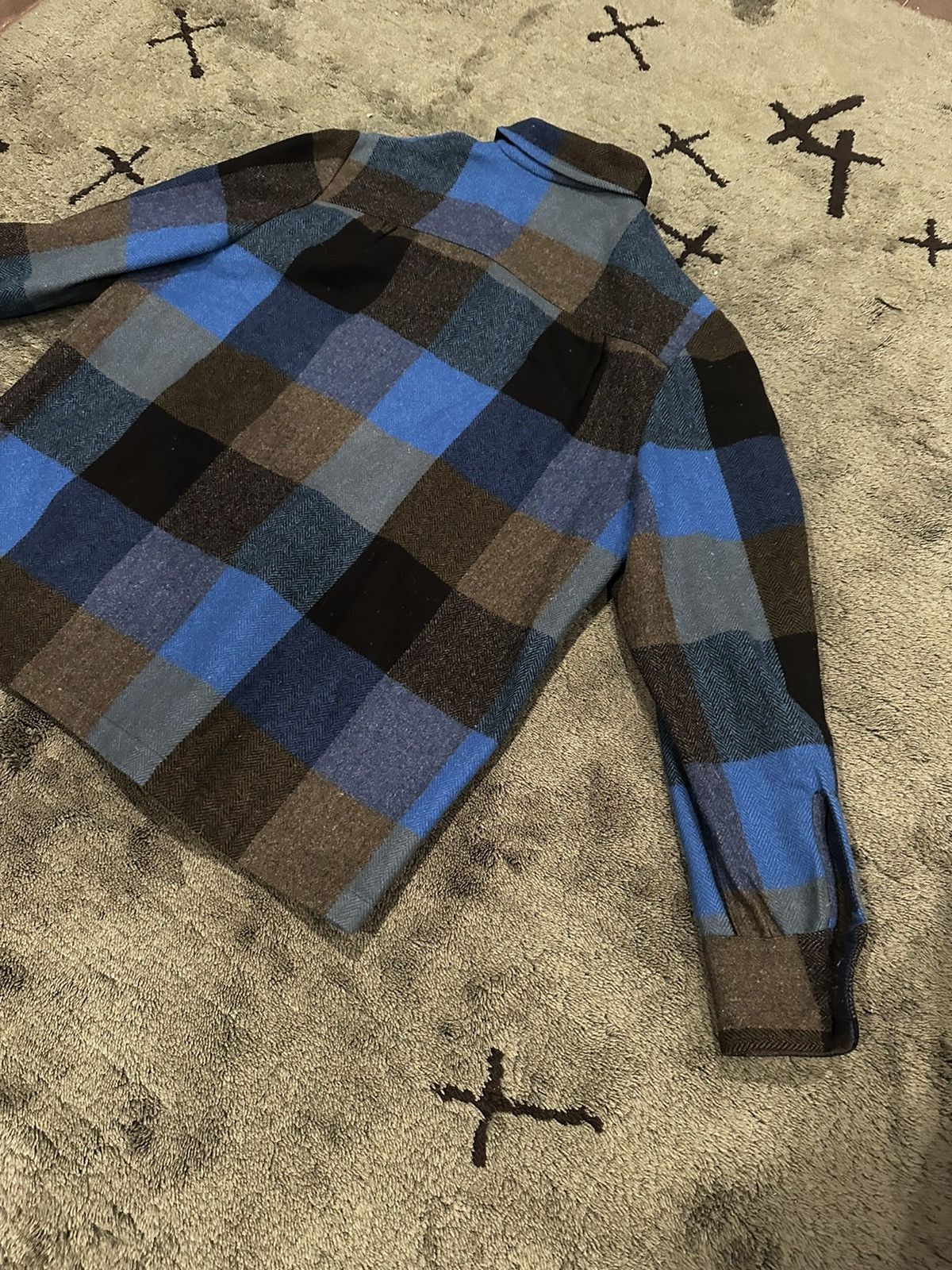 Pendleton × Vintage Vintage 40s 50s Pendleton 49er Jacket Wool Blue Black Plaid Size US L / EU 52-54 / 3 - 8 Thumbnail