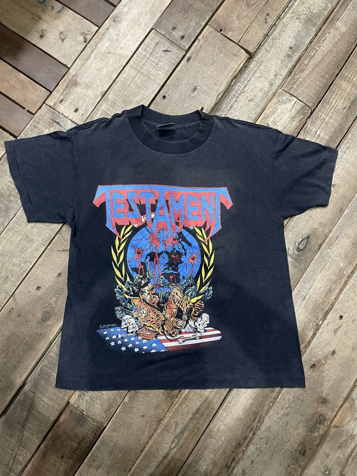 Band Tees Vintage Testament Thrash Metal band 90’s Perilous Nations Size US M / EU 48-50 / 2 - 1 Thumbnail