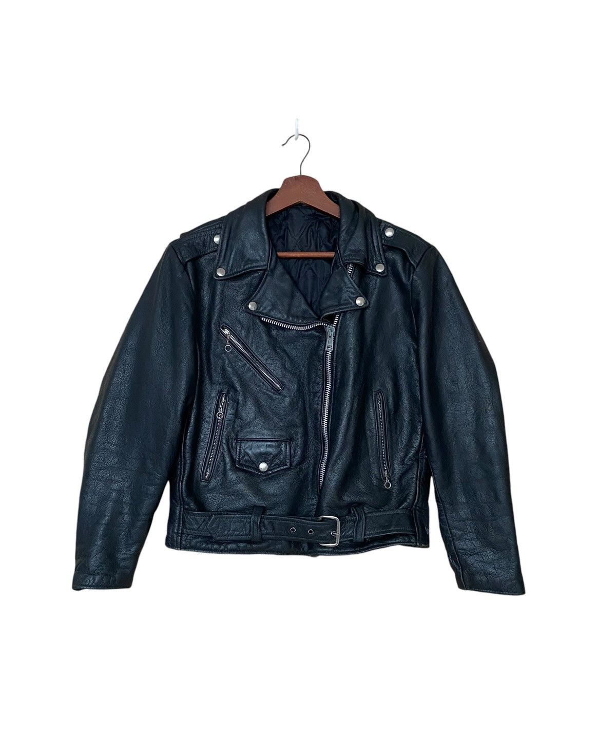 Other True Vintage Made In Usa Double Collar Leather Jacket 1960s Size US M / EU 48-50 / 2 - 1 Thumbnail