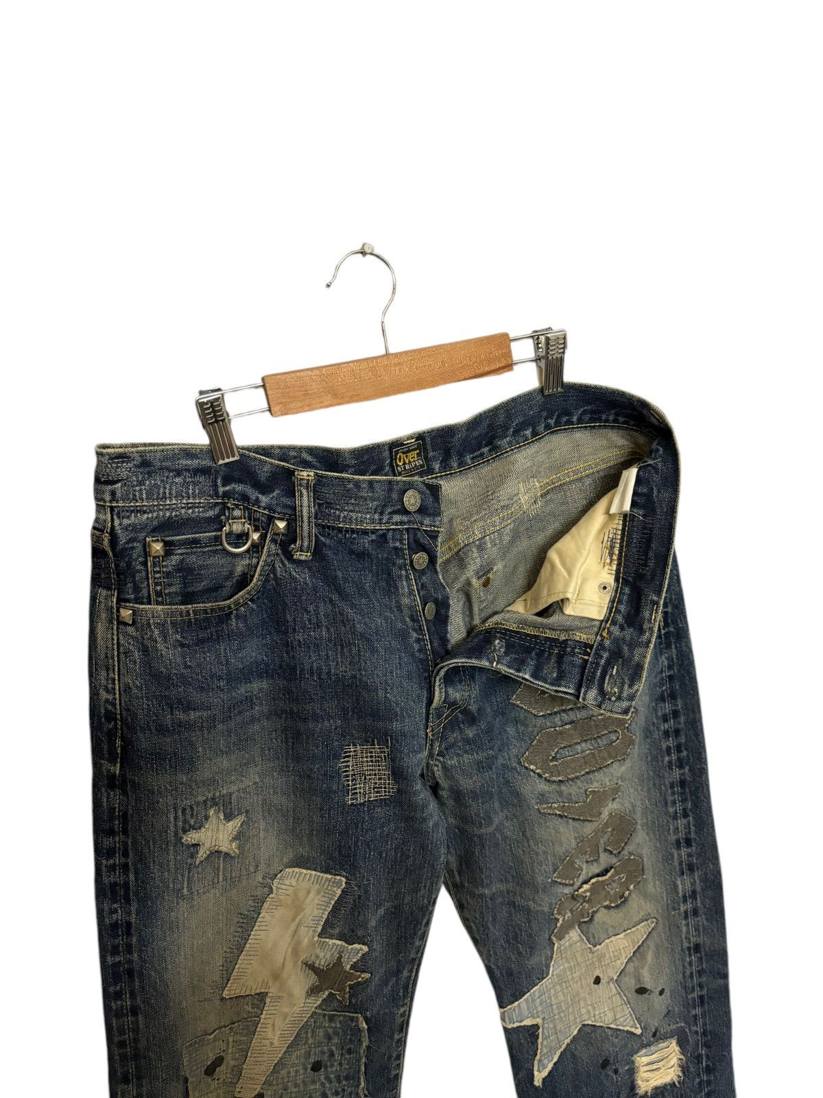 Japanese Brand Vintage Japanese Brand Over The Stripe Size US 34 / EU 50 - 6 Thumbnail