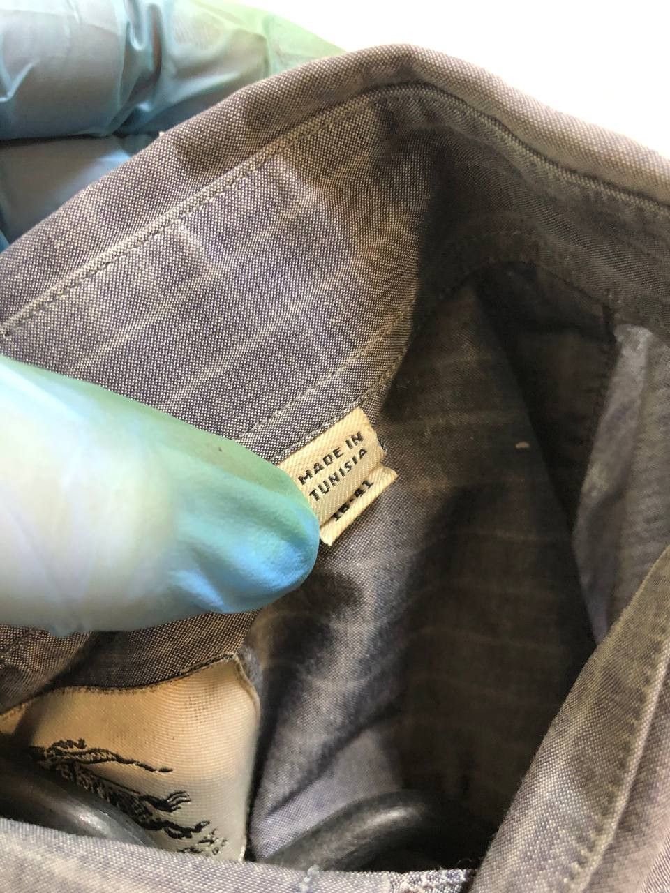 Burberry Burberry London Grey Pinstripe Button Up Shirt Size US L / EU 52-54 / 3 - 7 Thumbnail