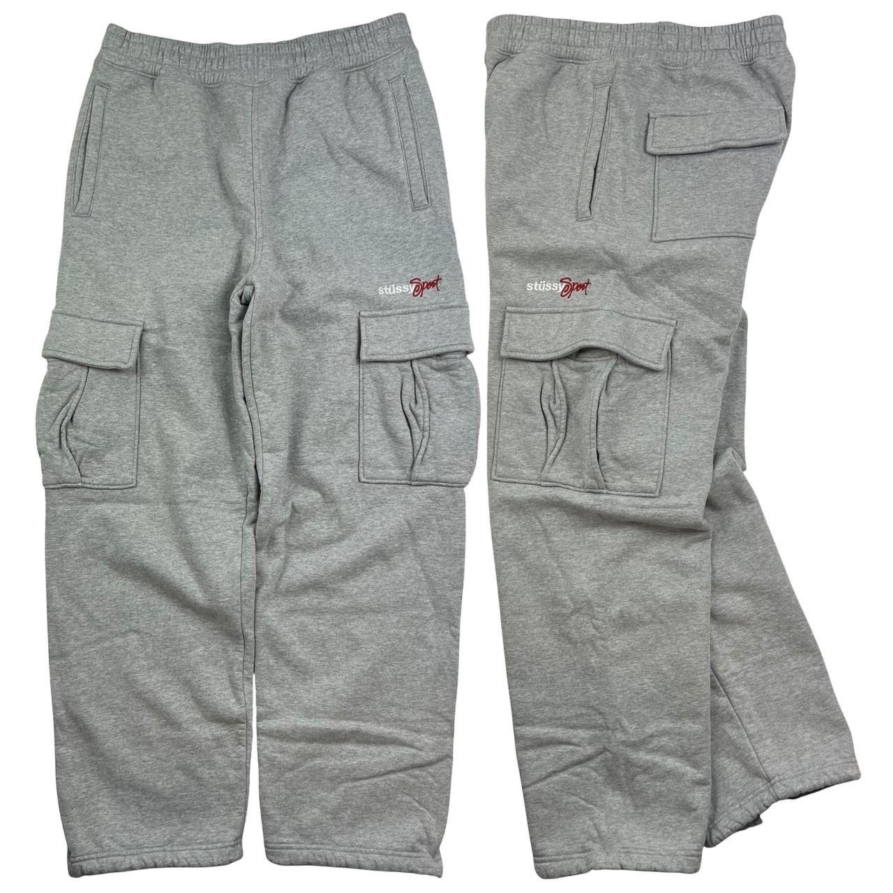 Stussy Stussy Sport Gray Cargo Joggers / Sweatpants - Small Size US 31 - 1 Thumbnail