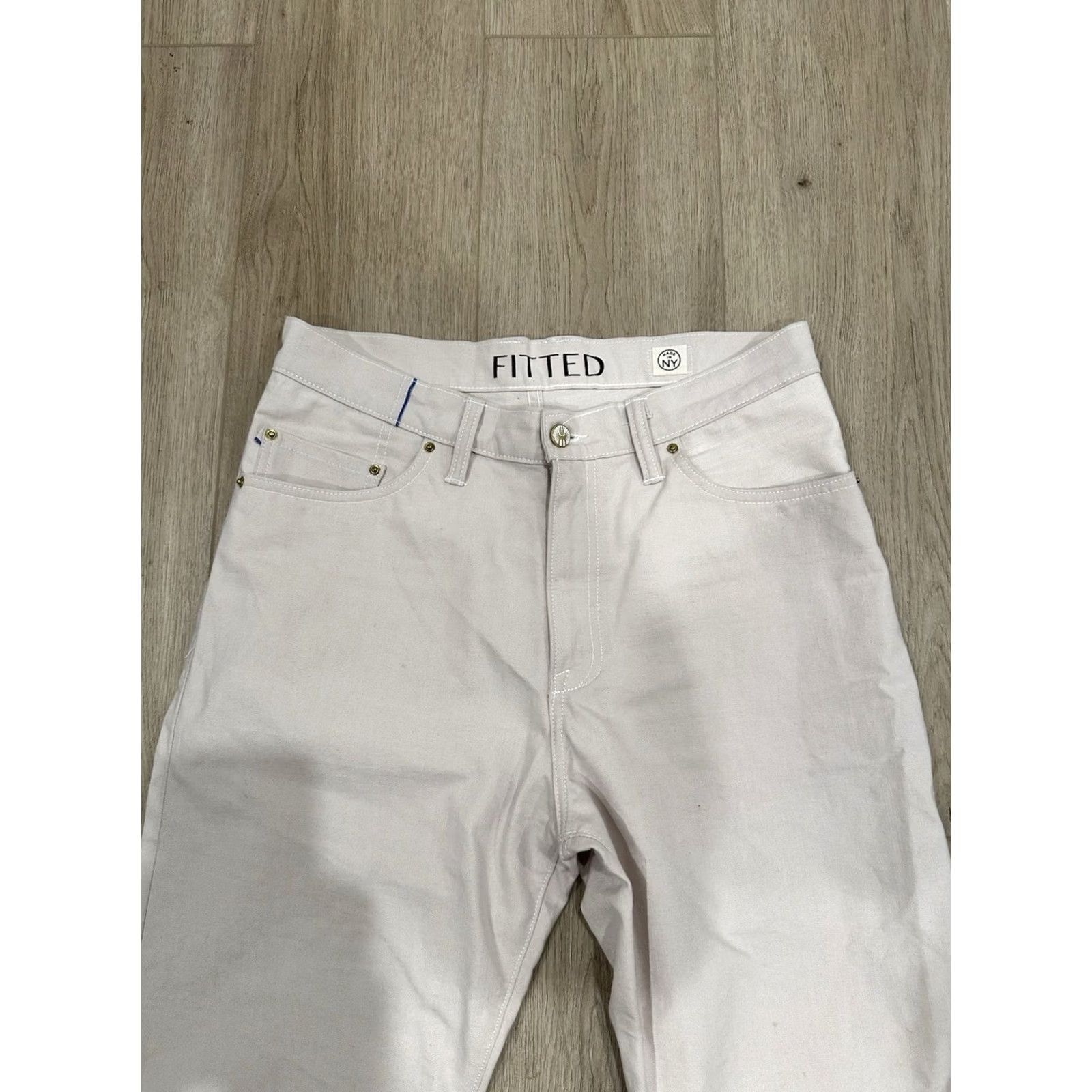 Vintage FITTED Underground Jeans Ivory 32x30 Denim Straight Mens Regular Made In NY Japanese Selvedge Size US 32 / EU 48 - 4 Thumbnail