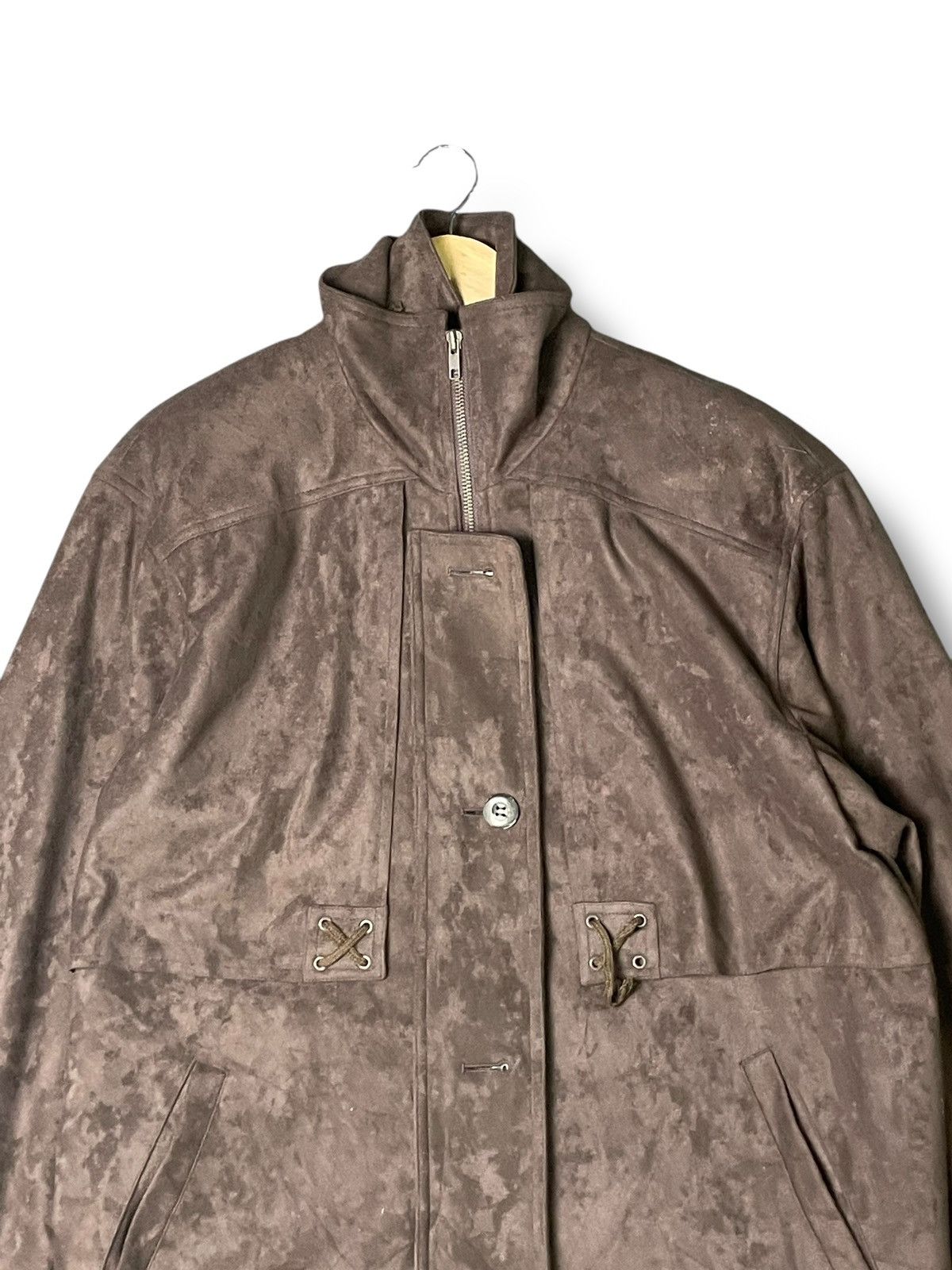 Japanese Brand × Vintage Pour Femmes Leather Suede Jacket (52) Size US L / EU 52-54 / 3 - 2 Thumbnail