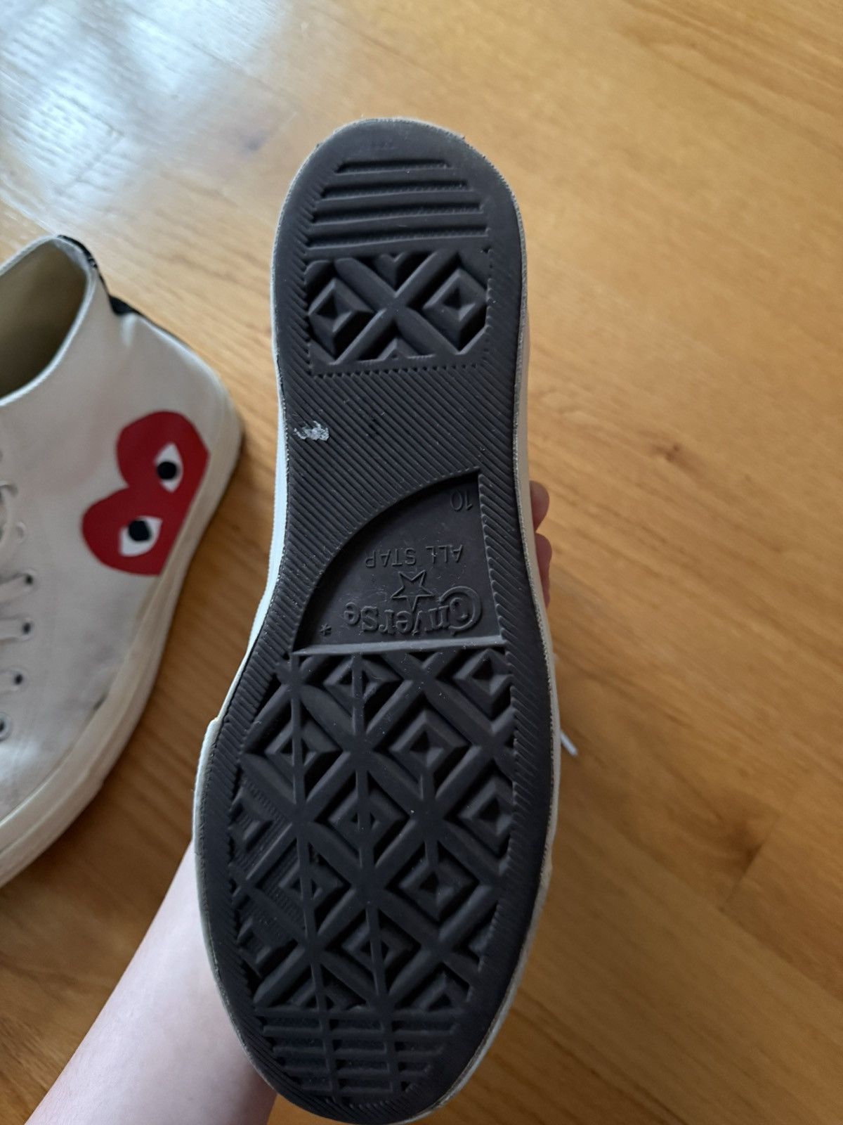 Comme des Garcons PLAY Comme Des Garçons Converse White Size US 10 / EU 43 - 1 Thumbnail