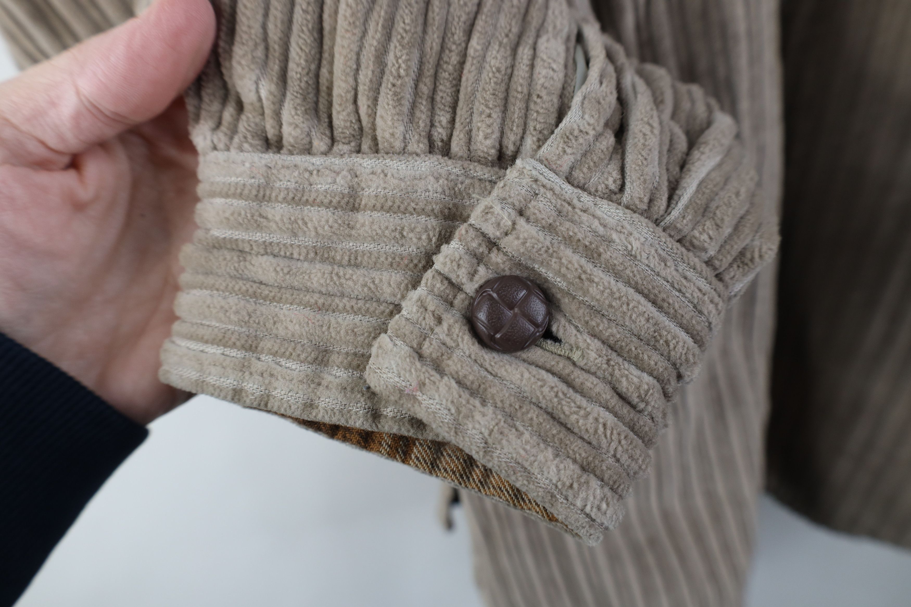 Vintage Vintage 90s Streetwear Suede Leather Collar Corduroy Jacket Size L / US 10 / IT 46 - 6 Thumbnail