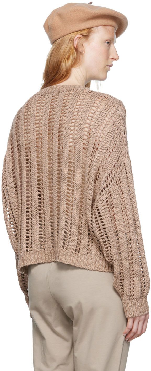 Brunello Cucinelli o1y0825 Crewneck Sweater in Light Brown Size XL / US 12-14 / IT 48-50 - 3 Thumbnail