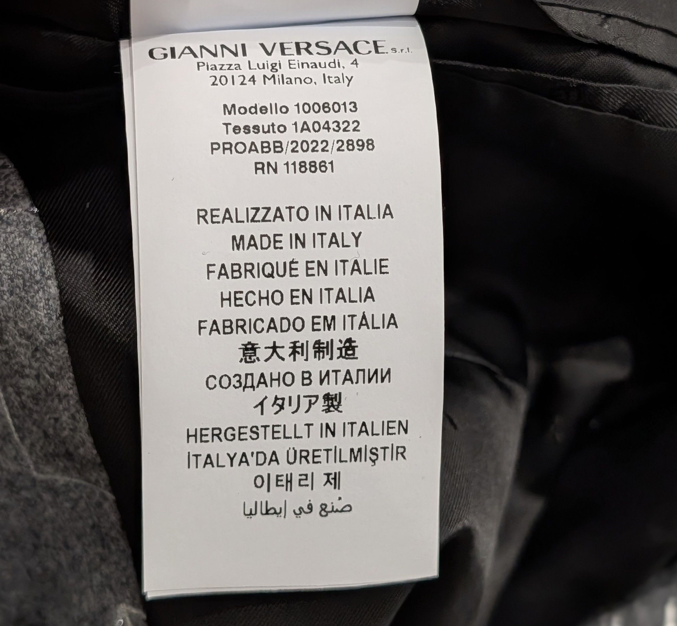 Versace VERSACE Baroque Overlay Wool Sport Coat Silver 54 US 44R Size 44R - 8 Thumbnail
