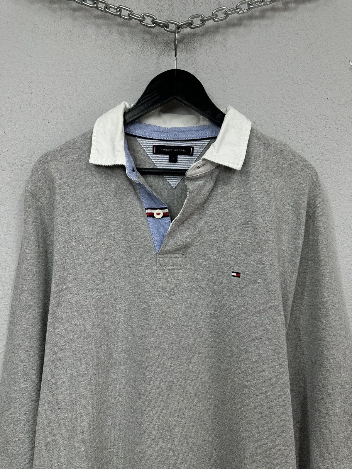 Tommy Hilfiger Vintage Regby Tommy Hilfiger Y2k Shirt Cotton Streetwear Size US L / EU 52-54 / 3 - 3 Thumbnail