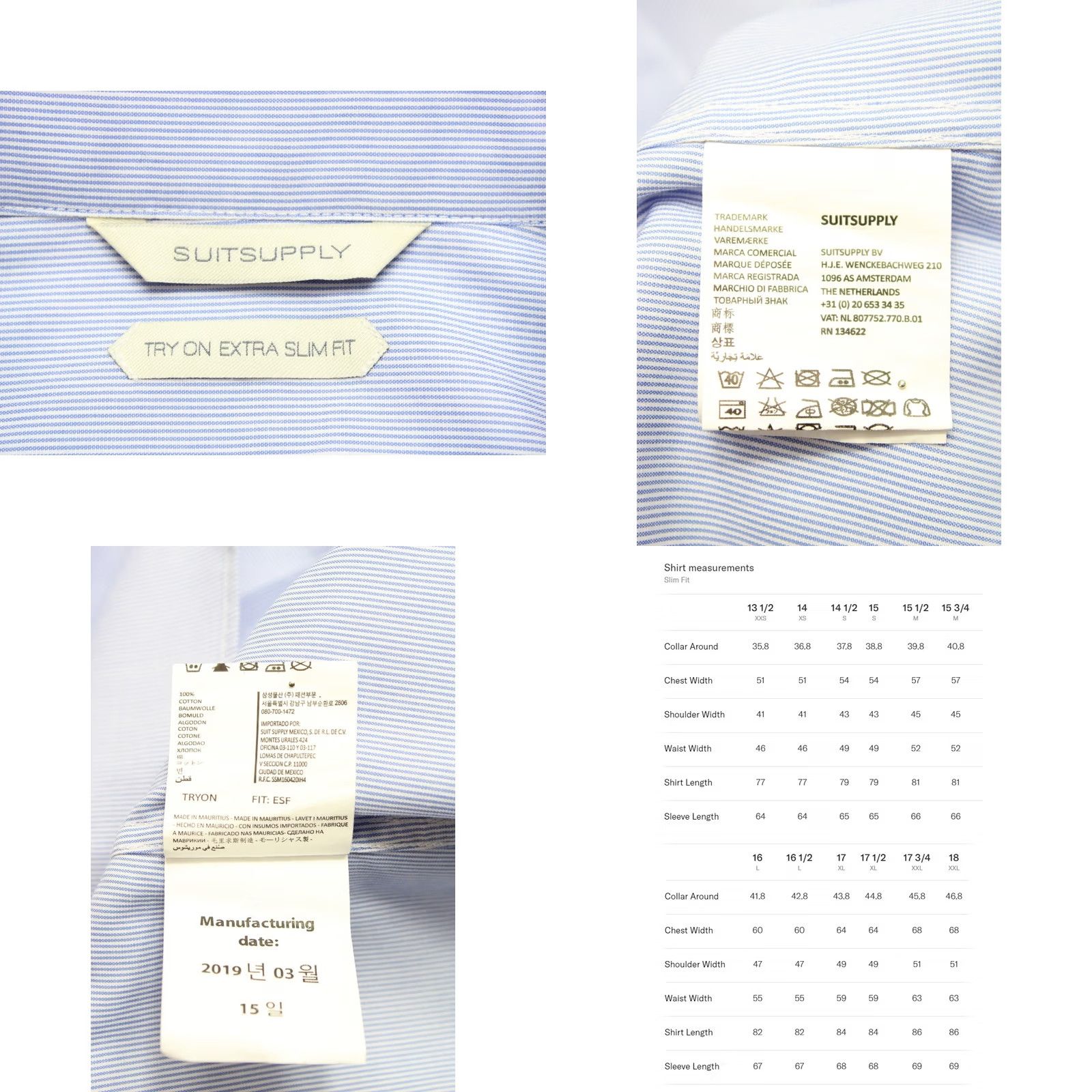 Suitsupply Suitsupply Try On Extra Slim Fit Shirt Mens 42/16 1/2 Pinstriped Formal Size 42R - 8 Thumbnail