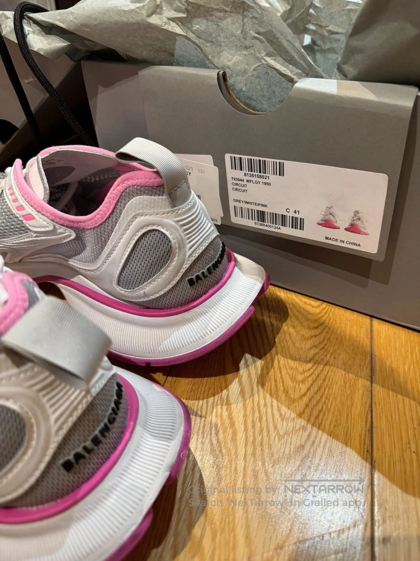 Balenciaga Balenciaga Circuit Grey Pink Sneaker. Size US 8 / EU 41 - 5 Thumbnail