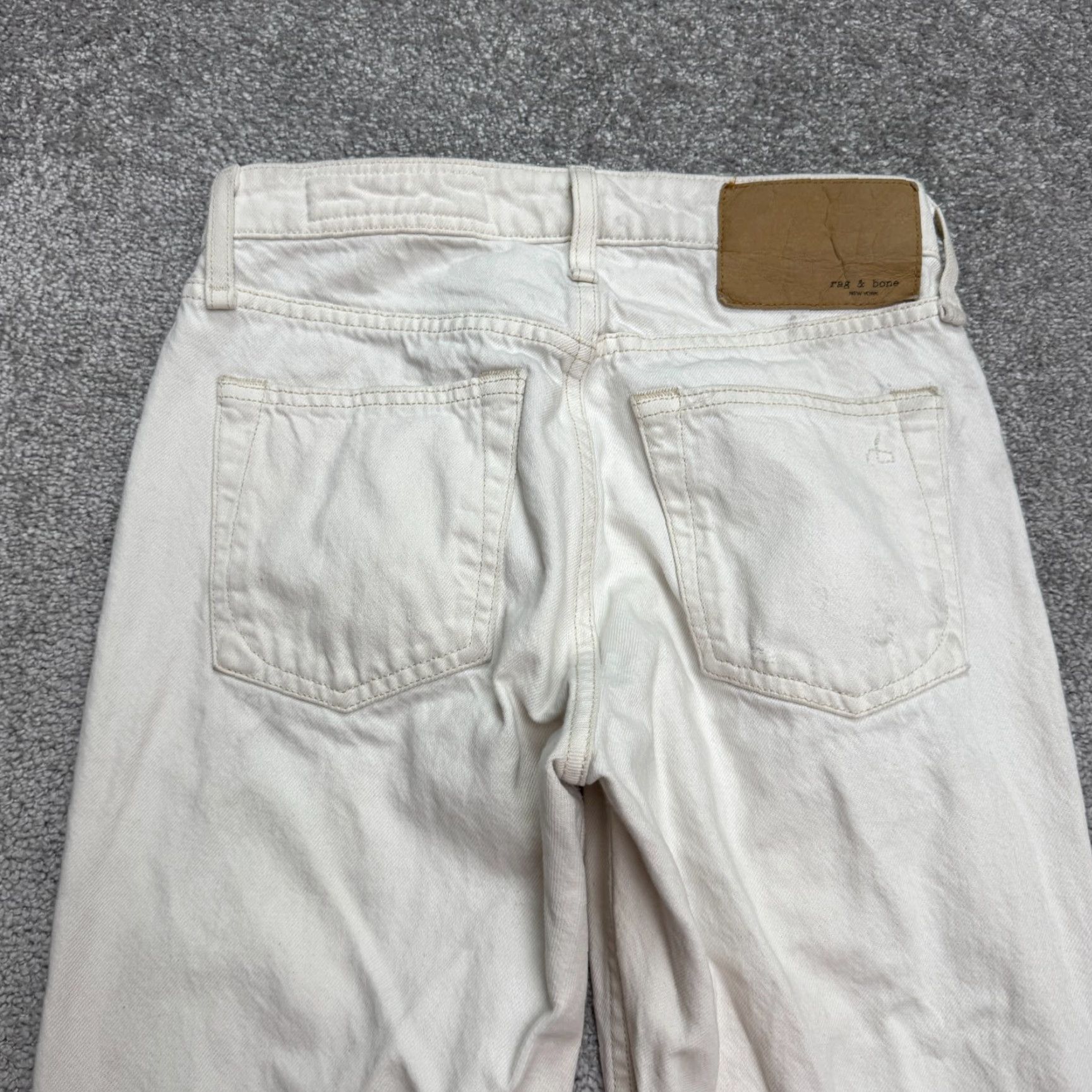 Rag & Bone rag & bone Jeans Womens 24 Cropped High Rise Slim Denim 26 Inseam White Button Fly 5-Pocket Size 42" / US 20 - 5 Thumbnail