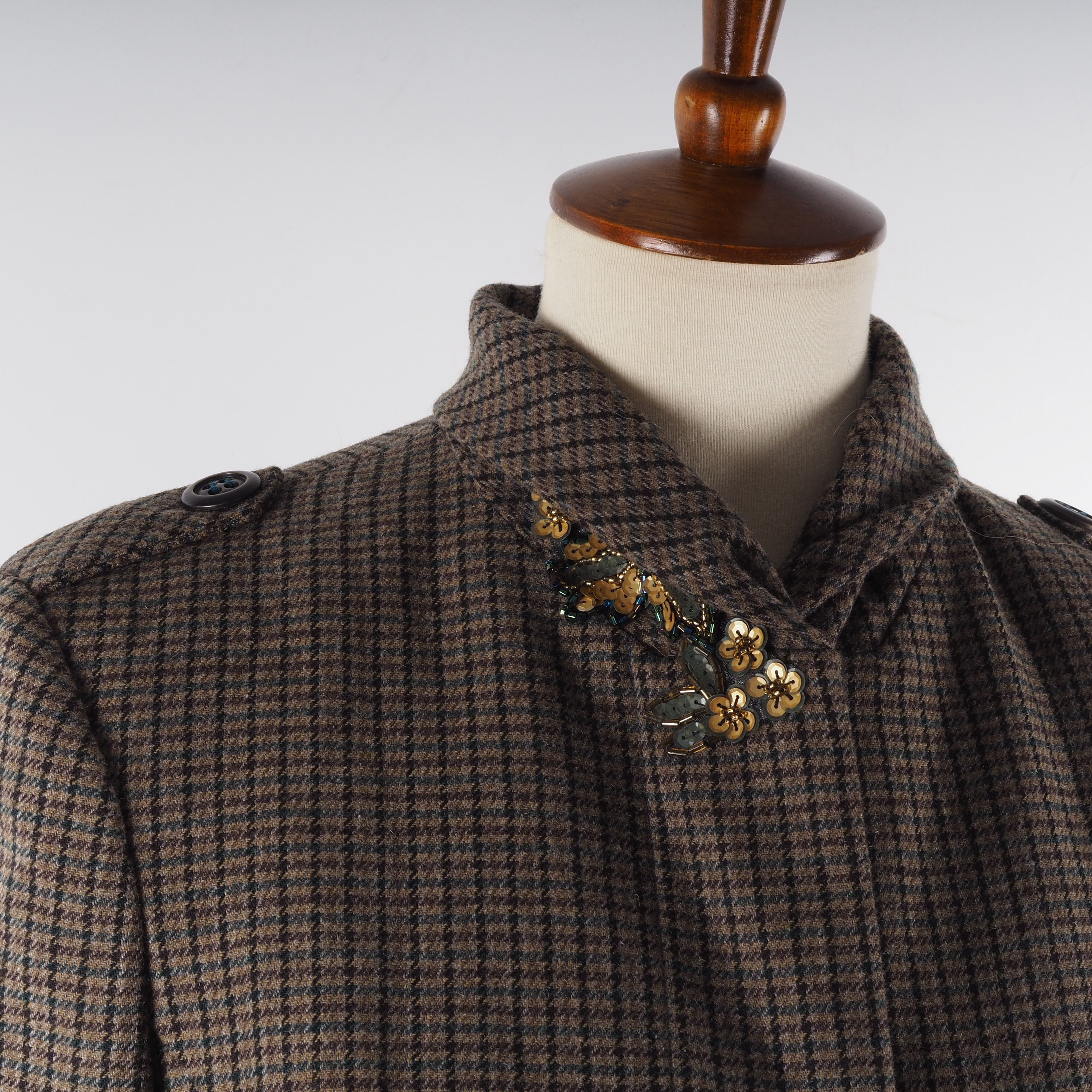 DOROTHEE SCHUMACHER Dorothee Schumacher Beige Brown Tweed Jacket Coat Blazer Size M / US 6-8 / IT 42-44 - 9 Thumbnail