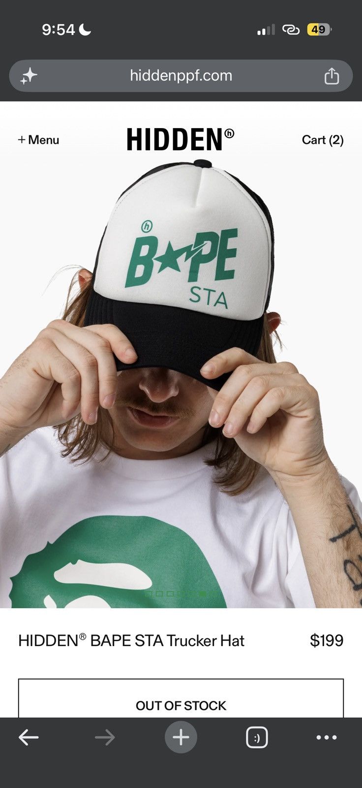 Bape BAPE X HIDDEN BAPE STA MESH CAP Size ONE SIZE - 13 Thumbnail