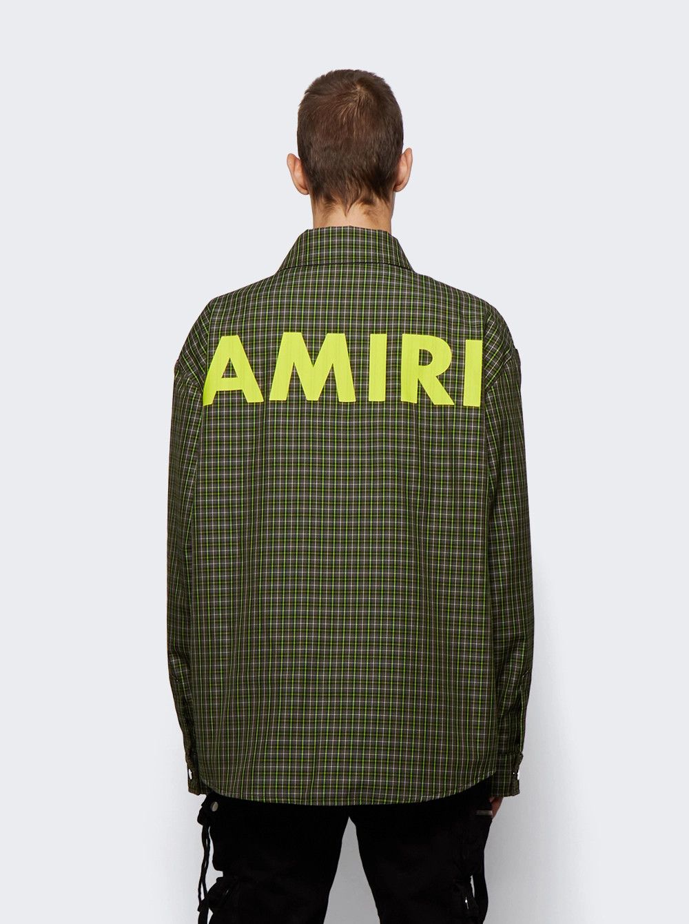 Amiri o1mle0426 Logo Overshirt in Sage Green Size US M / EU 48-50 / 2 - 5 Thumbnail
