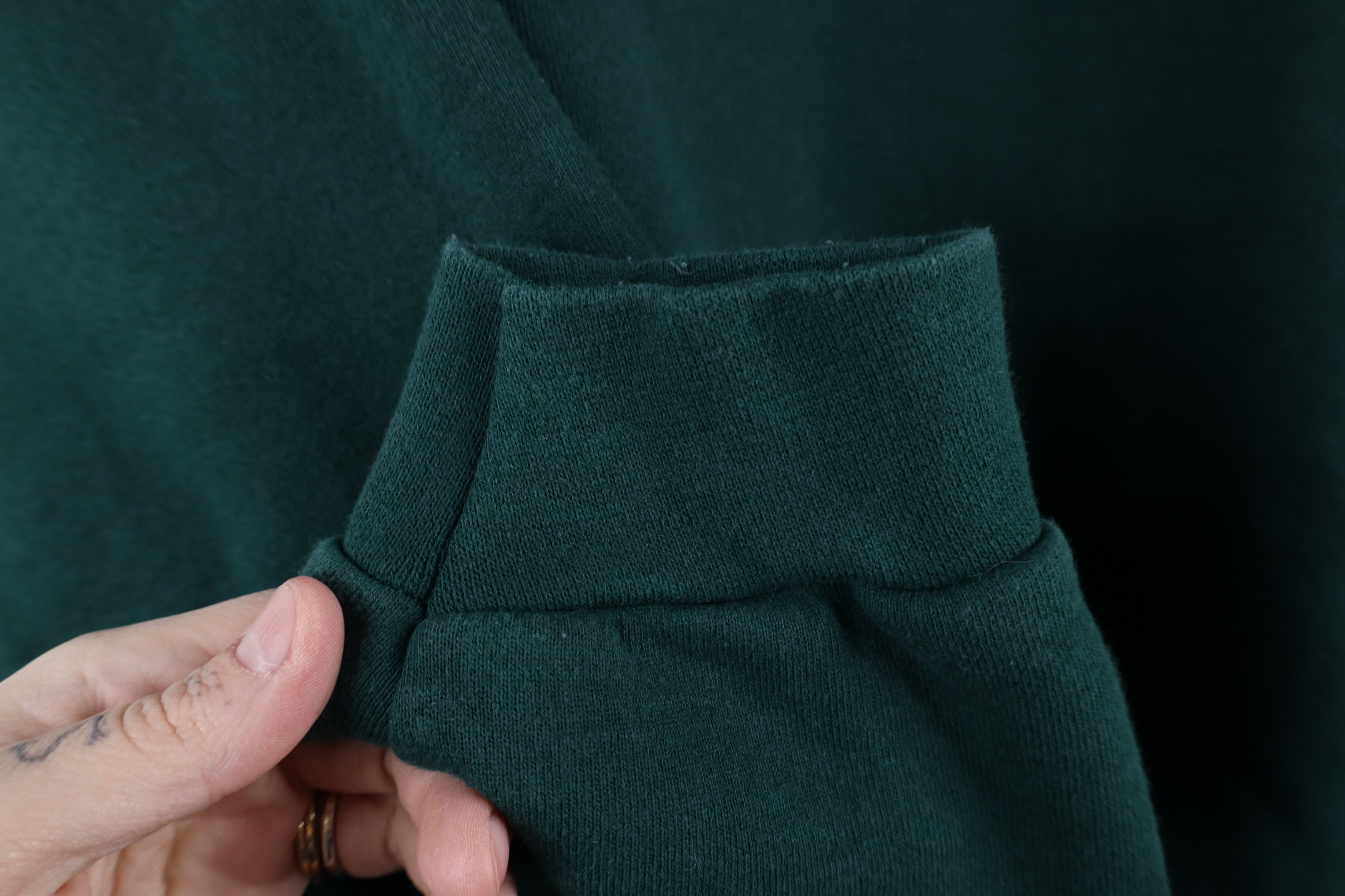 Vintage Vintage 90s Streetwear Heavyweight Sweatshirt Hunter Green Size US L / EU 52-54 / 3 - 6 Thumbnail