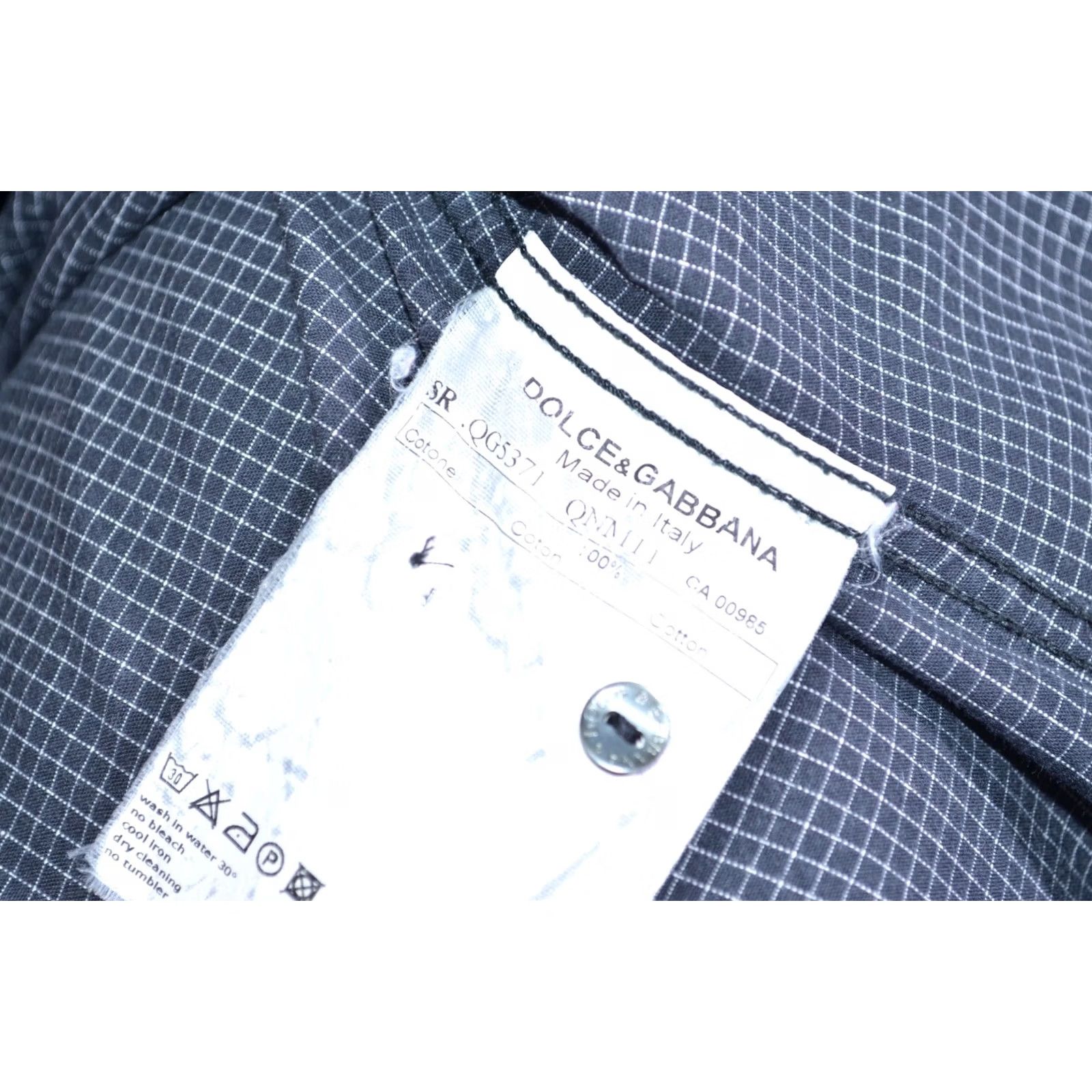 Dolce & Gabbana Dolce&Gabbana Shirt Black Gold Checked Long Sleeve Button-Up 42 Mens Slim Cotton Button-Down Collar Vintage? No Size US XL / EU 56 / 4 - 6 Thumbnail