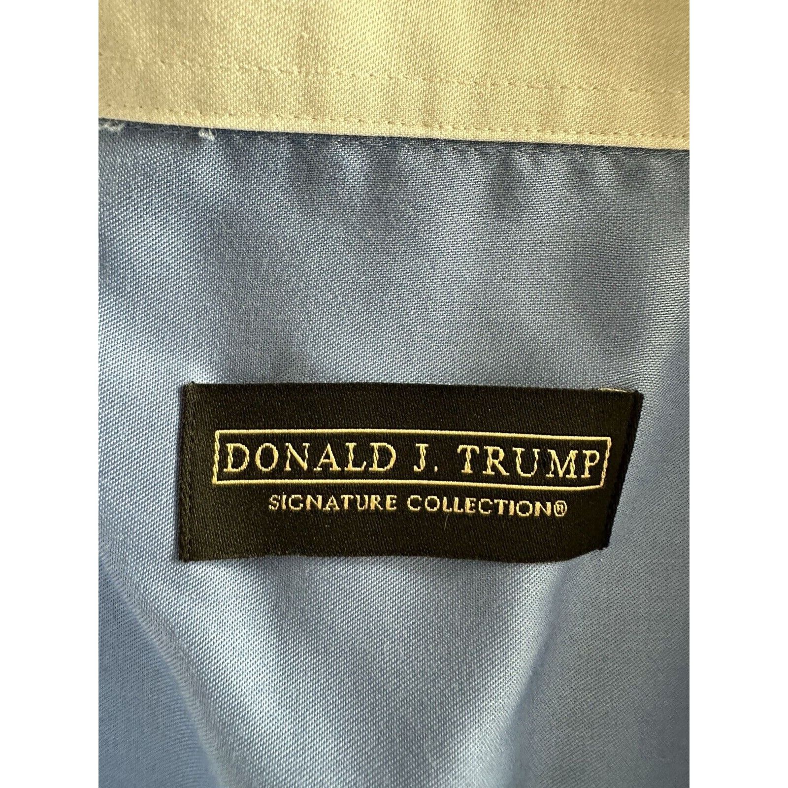 Donald Trump Donald Trump Signature Shirt Button Blue/White French Cuff Size US XL / EU 56 / 4 - 7 Thumbnail