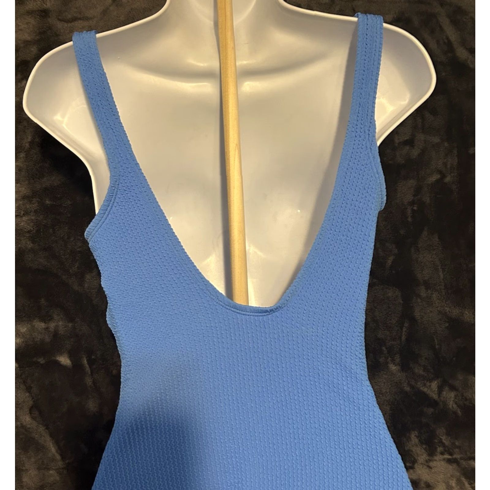 Vintage Time and Tru One Piece SwimSuit Blue Large 12-14 NWT 1 PC Missy Full Cover Size ONE SIZE - 4 Thumbnail