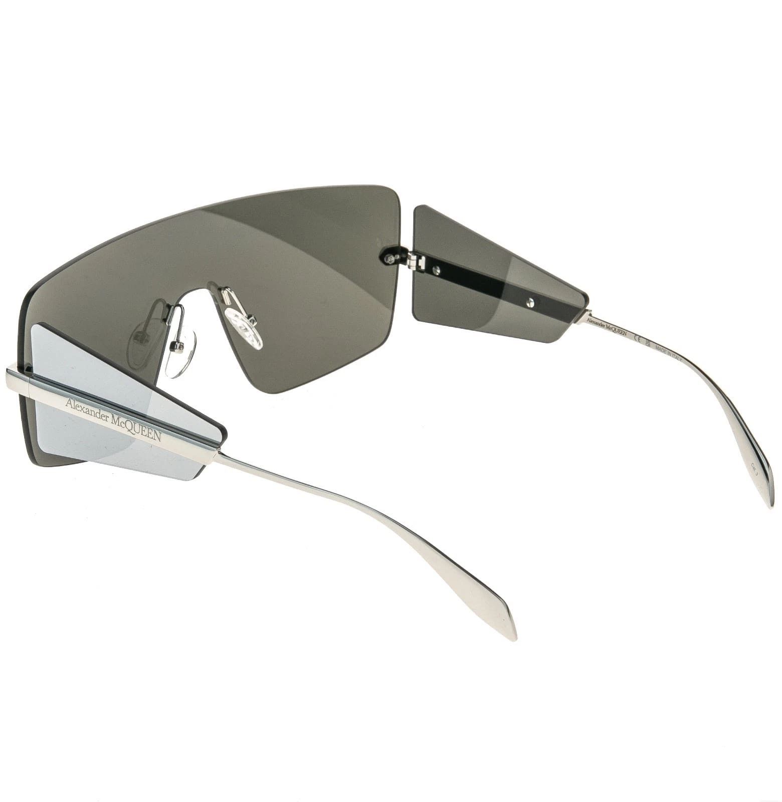 Alexander McQueen ALEXANDER MCQUEEN AM0460S Silver Mirrored 0460 002 Size ONE SIZE - 3 Thumbnail